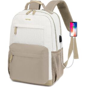 School Backpack for Teen Girls - Cute College Backpacks Student Bookbag Travel Back Pack for Women with USB Charger 15.6 inch Laptop Bags Anti-theft Casual Daypack