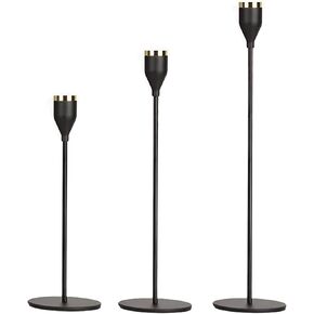 Taper Candle Holders Set of 3 Black Candle Holder for Home Decor Kitchen Decor Farmhouse Decor and Wedding Decor Candlestick Holders Ideal for Dinner Table Centerpiece Fireplace Wedding Decorations