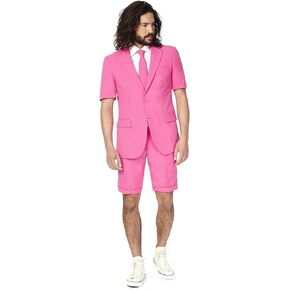 Opposuits Men's Summer Suit Outfit - Slim Fit - Includes Short Sleeved Blazer - Shorts and Tie
