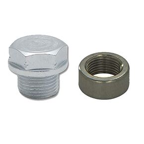 Weld in Oxygen Sensor O2 Bung Kit Wideband Stainless or Mild Steel (Mild Steel Bung)