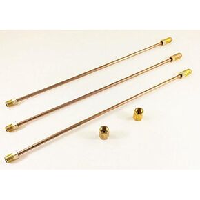 The Stop Shop 3/16" Copper Nickel Brake Lines. PACK OF 3. Each pc. Is 10" long with inverted double flares and standard 3/16" tube nuts