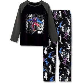 Beezizac Little & Big Boys Pajamas 2-Piece Cool Cozy Long Sleeve & Pants PJ Set Soft Kid Outfits Size 6-18