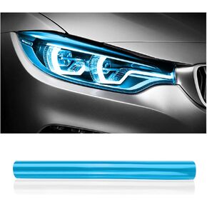 12 X 48inch Car Light Tint Film, Cuttable&Stretchability Car Headlight Taillight Fog Light Vivid Vinyl Wrap Protector,Non-Marking Self-Adhesive Decals Car Decor (Purple)