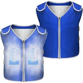 2 Pcs Cooling Vest for Men Women Ice Cooling Work Vest with 40 Pcs Cooling Packs and 12 Pcs Bubble Bag Ice Sports Cooling Vest for Heat Relief Cool Jacket for Fishing Cycling Running Garden Motorcycle