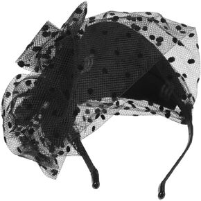 top hat Cocktail Headwear Tea Party Headwear Fascinators for Women Fascinator Hats mesh Cocktail Party Headband 1920s Flapper Fascinator Veil Hairband Vintage Fabric Miss hat Clip Black
