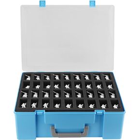 Miniature Storage Sturdy Carrying Figure Case -108 Slot Figurine Minature Carrying Case,Compatible with Warhammer 40k, Dungeons & Dragons and More (Transparent)