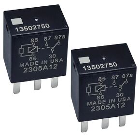Automotive Relay 13502750 (Set of 2), Automotive Power Relay - 5 Pins Easy Plug-in Installation for Reliable Performance