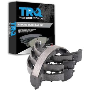 TRQ Parking Brake Shoe Set Compatible with 1995-2010 Lexus 1995-2010 Toyota
