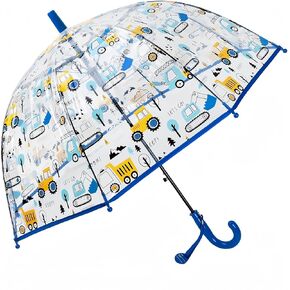 Clear Bubble Umbrella - Transparent Dome Canopy See Through for Walking Safety - Safe with Pinch - Windproof Closure - Easy-Grip Hook Handle- Auto Open- Lightweight Umbrella