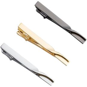 Tie Clips for Men, Elegant Classic Tie Clip Necktie Tie Bar for Wedding Business Office Anniversary Regular Tie Pin Gifts