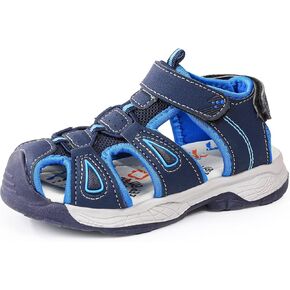 seannel Kids Athletic Sandals Boys and Girls Outdoor Hiking Sports Closed-Toe Sandal Pool Beach Shoes Summer Water shoes