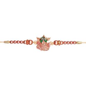 Ganesha Brass Rakhi for Brother Rakshabandhan Thread/Raksha Bandhan Rakhi