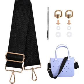 Canvas Bag Strap for Bogg Bag Accessories, 2" Width 28-52" Length Adjustable Canvas Strap for Beach Bag
