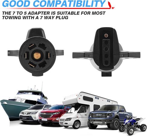 MICTUNING الثقيلة 7 دبوس إلى 5 دبوس مقطورة محول التوصيل مانعة لتسرب الماء in Kuwait