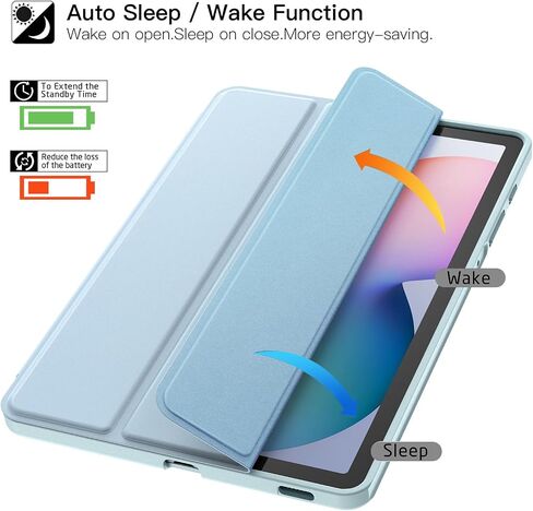 ZtotopCases for Galaxy Tab S6 Lite 10.4 inch Case 2024/2022/2020 with Pen Holder, Auto Wake/Sleep, Trifold Stand Folio Cover for Samsung Galaxy S6 Lite Tablet (SM-P625/P620/P619/P615), Black in Saudi Arabia