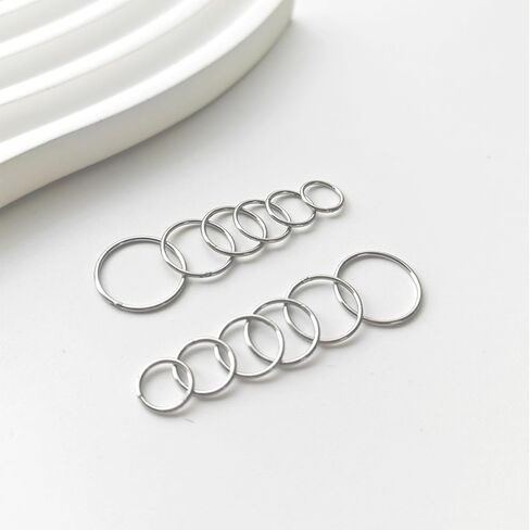 6/12Pcs 16G 18G 20G Nose Rings Hoops 316L Surgical Steel Nose Septum Lip Rings Tragus Cartilage Daith Rook Piercing Jewelry for Women 6mm 7mm 8mm 9mm 10mm 12mm in Saudi Arabia