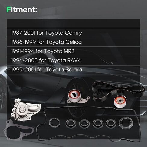 SCITOO Engine Timing Belt Kit Fits for Toyota Camry 1987-2001 for Toyota Celica 1986-1999 for Toyota MR2 1991-1994 for Toyota for for Rav4 1996-2000 for Toyota Solara 1999-2001 in Saudi Arabia