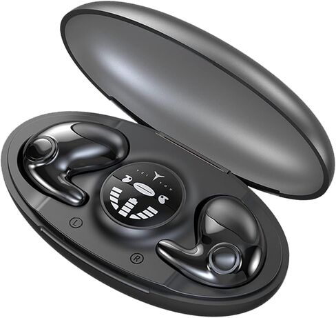 سماعات أذن Loluka غير مرئية تعمل لمدة 24 ساعة، سماعات أذن بلوتوث صغيرة، سماعات أذن لاسلكية حقيقية، ستيريو هاي فاي موسيقى IPX4 مقاومة للماء، خاصية إلغاء الضوضاء مع حافظة شحن لاسلكية in Kuwait