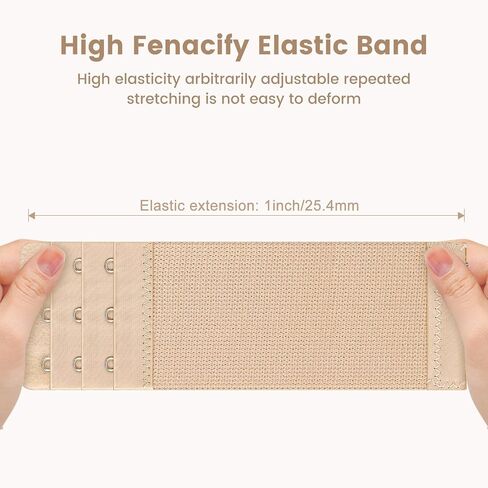 Women's Bra Extenders, 2 Hook / 3 Hook / 4 Hook / 5 Hook, Soft Stretchy Back Bra Extension Strap in Saudi Arabia