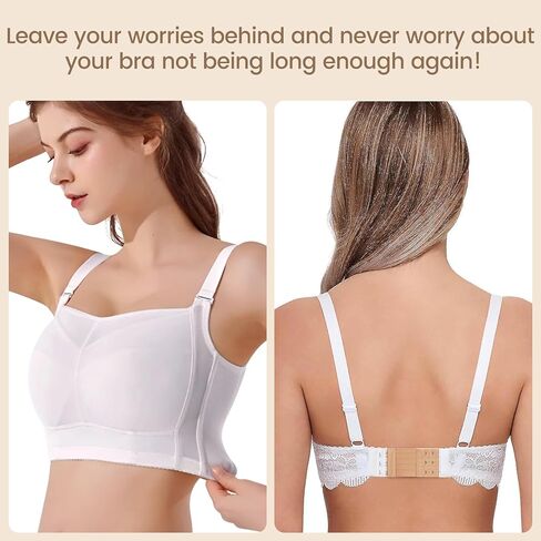Women's Bra Extenders, 2 Hook / 3 Hook / 4 Hook / 5 Hook, Soft Stretchy Back Bra Extension Strap in Saudi Arabia