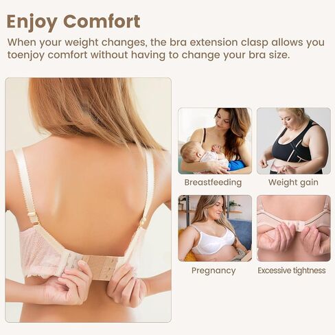 Women's Bra Extenders, 2 Hook / 3 Hook / 4 Hook / 5 Hook, Soft Stretchy Back Bra Extension Strap in Saudi Arabia