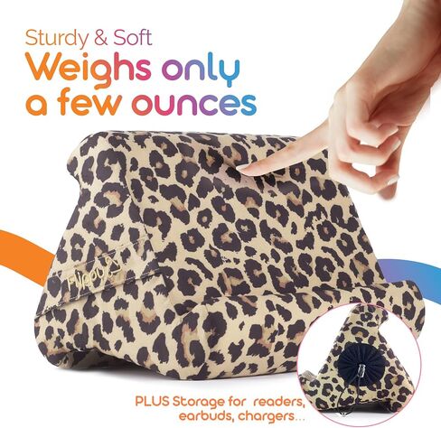 Flippy Original Tablet Pillow Stand & iPad Holder, Gift for Book Lovers & Readers, Multi-Angle Stand with Storage for Lap, Desk & Bed, Compatible with Kindle, Fire, iPad & Samsung, True Blue in Kuwait