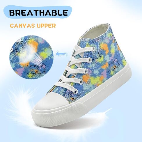 Toddler/Little Sneakers for Girls Boys Kids Fashion High Tops Canvas Shoes Classic Casual Tennis Shoes Colorful Shoes in Saudi Arabia