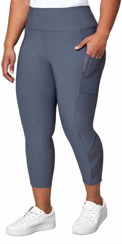 Mondetta Womens Midweight High Waisted Mesh Capri Legging in Kuwait