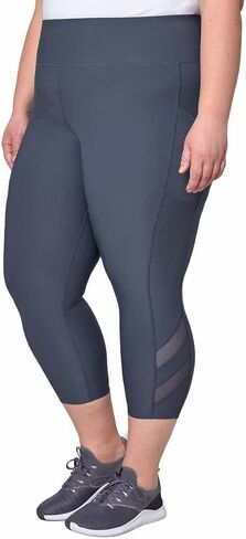 Mondetta Womens Midweight High Waisted Mesh Capri Legging in Kuwait