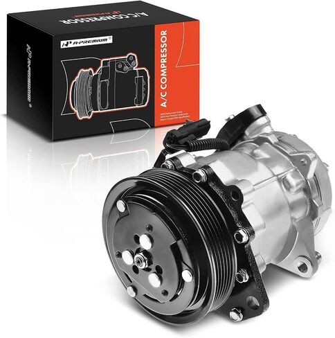 A-Premium Air Conditioner AC Compressor with Clutch Compatible with Dodge Dakota 4.7L 2002-2003, Durango 4.7L 2002-2003, Ram 1500 3.7L 4.7L 2002-2003, Ram 2500/3500 5.9L 2002 in Saudi Arabia