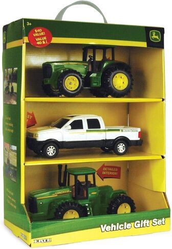 John Deere Kids Tractor Wagon Set - 8 Inch Toy Tractors for Toddlers Ages 3 and Up in Kuwait