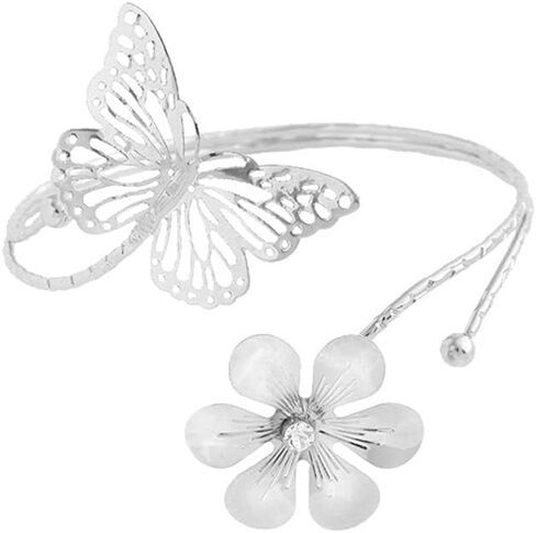 Upper Arm Bracelet Band Cuff Bangle Coil Bracelet butterfly flower Gold Armband Boho Jewelry for Women in Kuwait