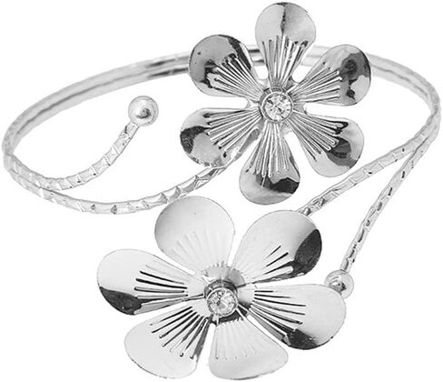 Upper Arm Bracelet Band Cuff Bangle Coil Bracelet butterfly flower Gold Armband Boho Jewelry for Women in Kuwait