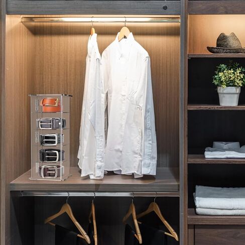 منظم حزام أكريليك من 5 طبقات من ZENFUN، صندوق تخزين مربع قابل للتكديس، صندوق عرض شفاف، منظم للساعة، وإكسسوارات الشعر، والمجوهرات، والخزانة والأدراج in Kuwait