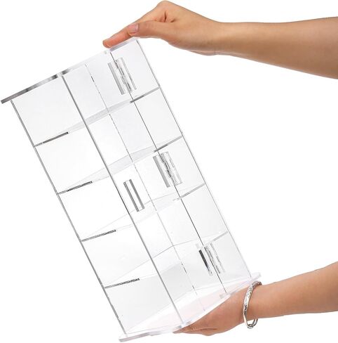 منظم حزام أكريليك من 5 طبقات من ZENFUN، صندوق تخزين مربع قابل للتكديس، صندوق عرض شفاف، منظم للساعة، وإكسسوارات الشعر، والمجوهرات، والخزانة والأدراج in Kuwait