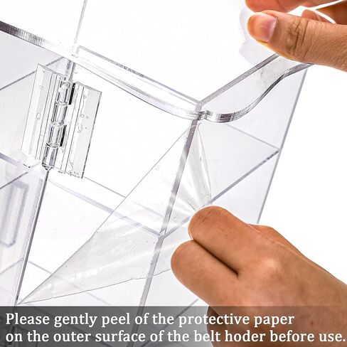 منظم حزام أكريليك من 5 طبقات من ZENFUN، صندوق تخزين مربع قابل للتكديس، صندوق عرض شفاف، منظم للساعة، وإكسسوارات الشعر، والمجوهرات، والخزانة والأدراج in Kuwait