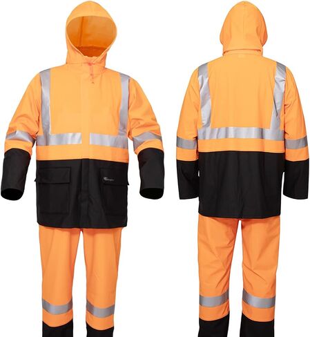 Rain Suit For Men Waterproof Heavy Duty Rain Gear Outdoor All-Sport Work Fishing Jacket & Trouser Raincoats in Saudi Arabia