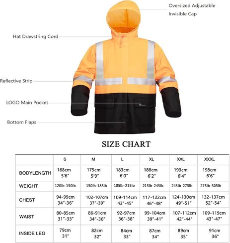 Rain Suit For Men Waterproof Heavy Duty Rain Gear Outdoor All-Sport Work Fishing Jacket & Trouser Raincoats in Saudi Arabia