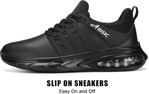 ARISIC Non Slip Work Shoes for Men Women Slip on Sneakers Waterproof Restaurant Men Zapatos Trabajo Comfort Kitchen Chef Slip Resistant Food Service Shoes in Kuwait