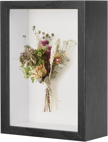 Shadow Box Frame, 4 x 6 Inch Wooden Dried Flower Photo Frame Deep Box Frame Shadow Boxes Display Case for Flower/Tickets/DIY Craft, Display Frame Shadow Box [Natural Color] in Saudi Arabia