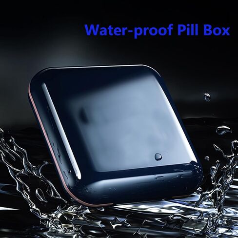 Small Pill Box Waterproof Travel Pill Case Portable Daily Pill Container Pill Holder for Purse 4 Compartments Pocket Compact Medicine Organizer for Vitamin,Fish Oils,Supplements,Medication in Kuwait