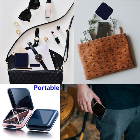 Small Pill Box Waterproof Travel Pill Case Portable Daily Pill Container Pill Holder for Purse 4 Compartments Pocket Compact Medicine Organizer for Vitamin,Fish Oils,Supplements,Medication in Kuwait