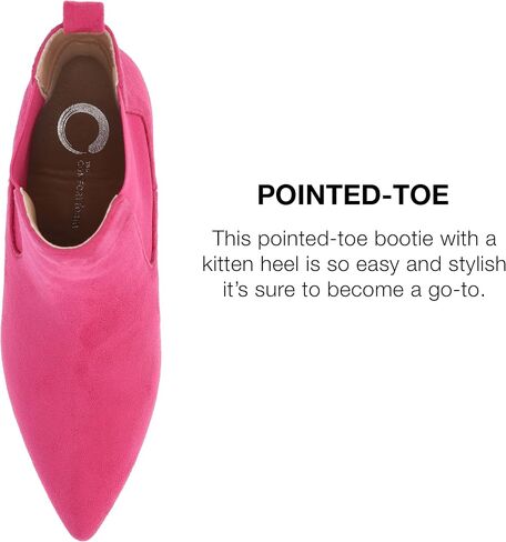 Journee Collection Womens Medium and Wide Width Tenlee Tru Comfort Foam Pull On Chelsea Kitten Heel Bootie in Saudi Arabia