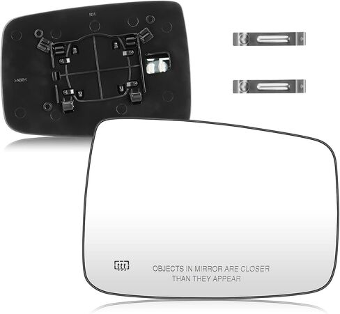 Passenger Right Side View Heated Mirror Glass with Backing Plate Compatible with 2010 Dodge Ram 1500 2500, 2011-2018 Ram 1500 2500, Replace for 68079363AA 68050299AA in Kuwait