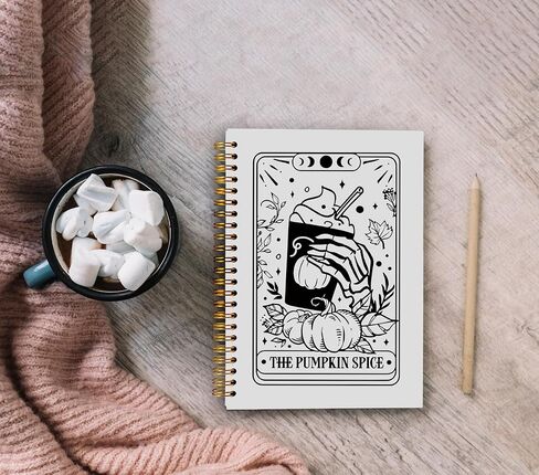the Overthinker Tarot Card Notebook Journal, Gothic Goth Skull Notebook Journal, Witchy Journal, Goth Office Supplies, Witchy Stuff Spiral Notebook 5.5x8.3 in Saudi Arabia