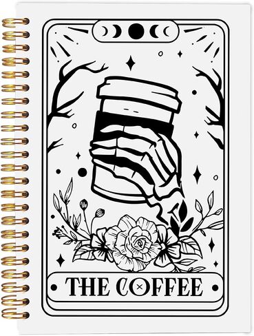 the Overthinker Tarot Card Notebook Journal, Gothic Goth Skull Notebook Journal, Witchy Journal, Goth Office Supplies, Witchy Stuff Spiral Notebook 5.5x8.3 in Saudi Arabia