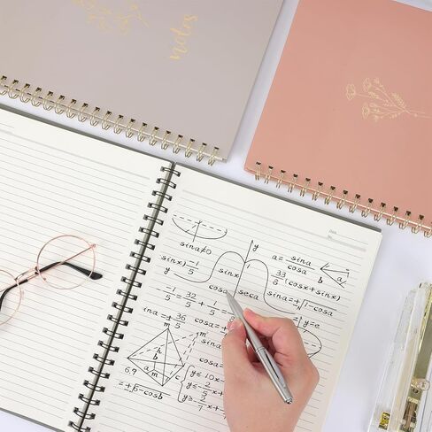 EOOUT 3 Pack Aesthetic Spiral Notebook Journals for Women, 8.5" x 11" Cute College Ruled Notebook 160 Pages, Office School Supplies Gifts in Saudi Arabia