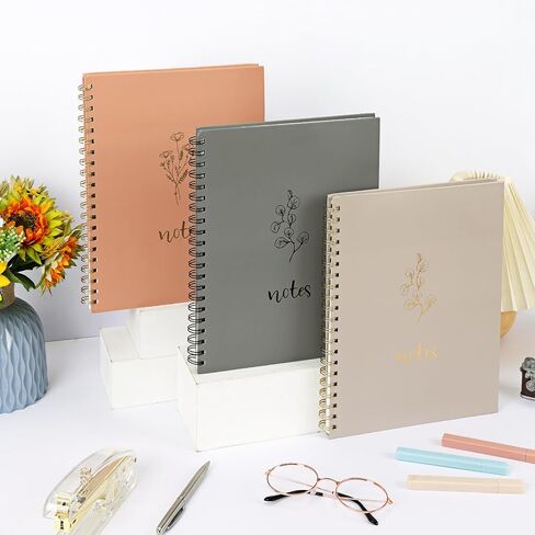 EOOUT 3 Pack Aesthetic Spiral Notebook Journals for Women, 8.5" x 11" Cute College Ruled Notebook 160 Pages, Office School Supplies Gifts in Saudi Arabia
