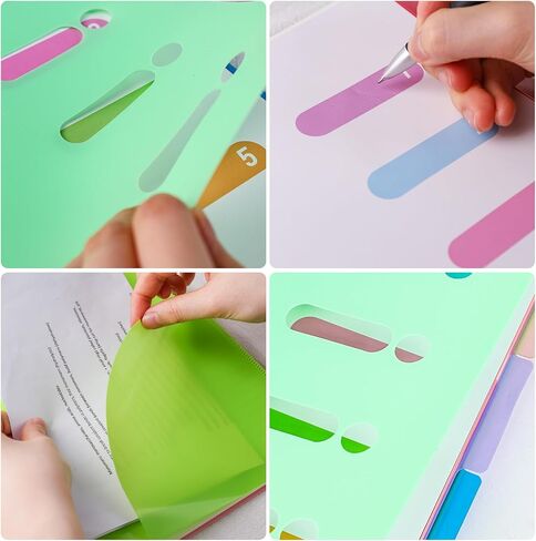 College Ruled Notebook A4, Pink Spiral Notebook with Dividers Hardcover Notebook 5 Subject for School Note Taking Office in Saudi Arabia