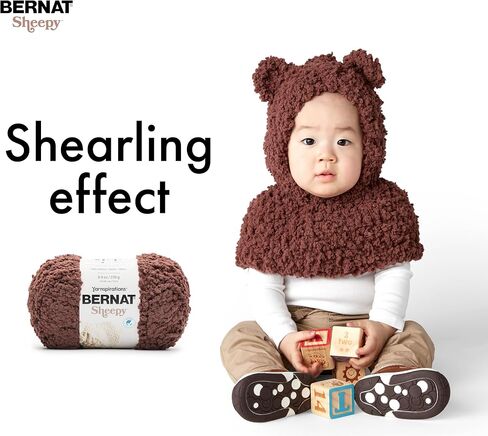 خيوط ذيل قطن Bernat Sheepy - عبوتان بوزن 250 جم/8.8 أونصة - نايلون - 6 كبيرة الحجم للغاية - 149 ياردة - حياكة/كروشيه in Saudi Arabia